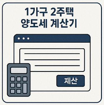 1가구 2주택 양도세 계산기
