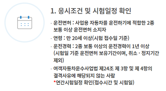 개인택시 면허 자격