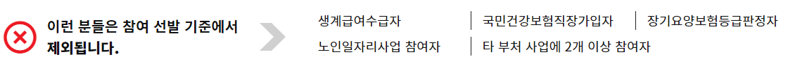 노인일자리 신청 제한사항