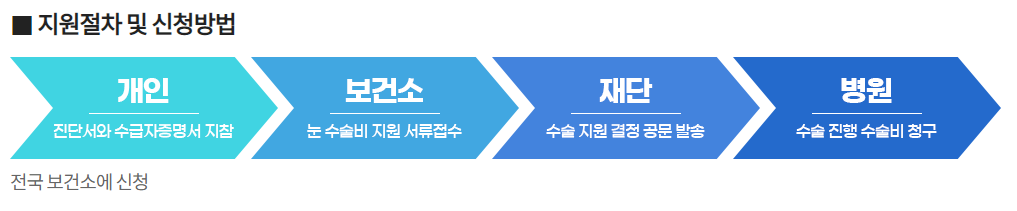 백내장 수술비 지원 신청