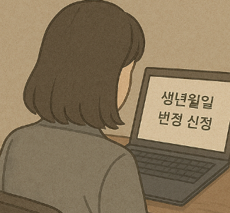 생년월일 정정