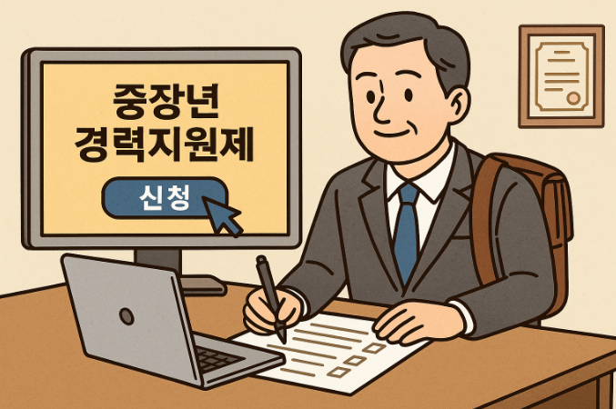 중장년 경력지원제 신청 방법