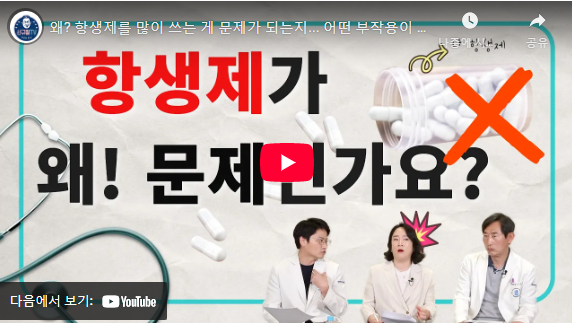 항생제 부작용 설명 동영상