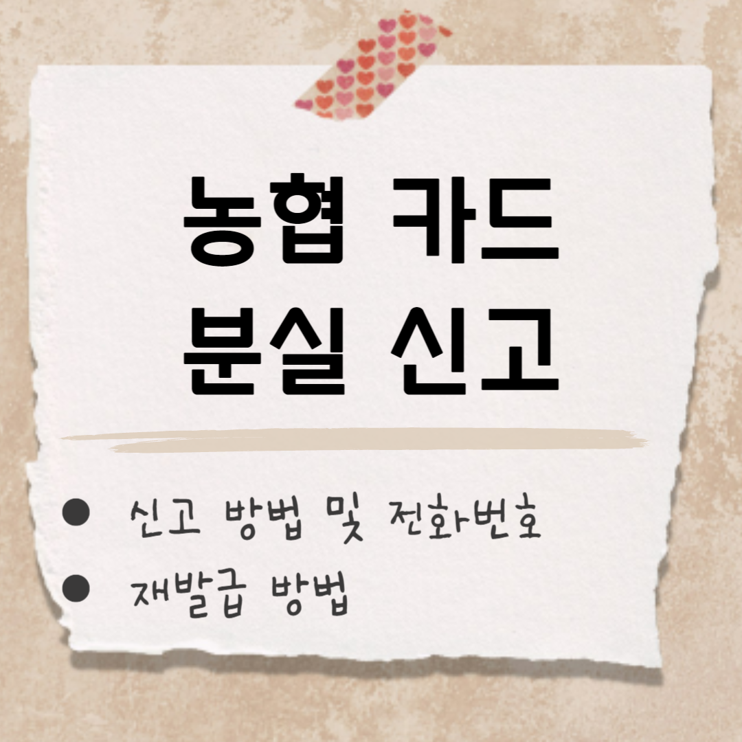 농협 카드 분실 신고 썸네일