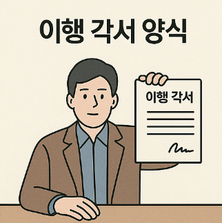 이행 각서 양식 작성