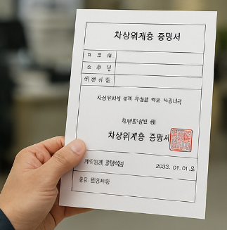차상위계층 증명서