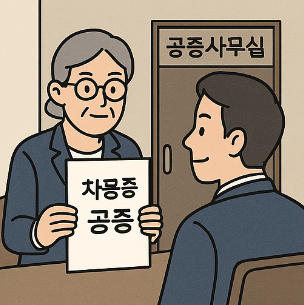 차용증공증 받는법