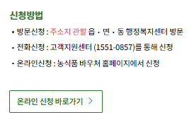 농식품바우처 지원 신청 방법