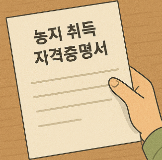 농지 취득 자격증명서 발급 요건