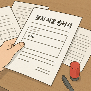 토지 사용 승낙서 양식
