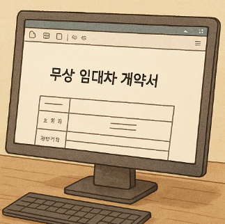 무상 임대차 계약서 양식 다운 정리