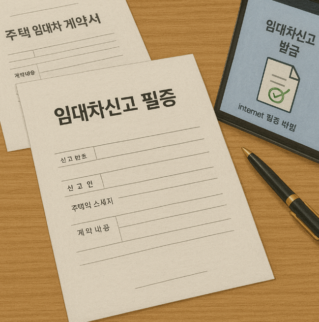 임대차신고 필증 발급