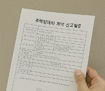 주택임대차 계약 신고필증