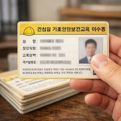 건설 기초안전교육 이수증