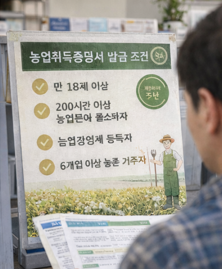 농취증 발급 조건