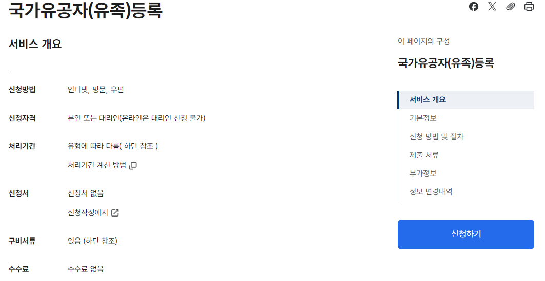 보훈 신청