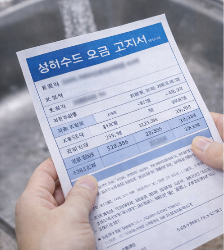 상하수도 요금 고지서