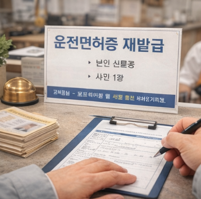 운전면허증 분실 재발급 준비물