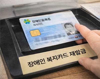 장애인 복지카드 재발급 필요 경우