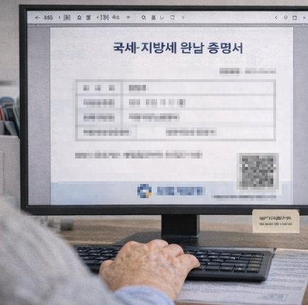 국세 지방세완납증명서 발급 차이