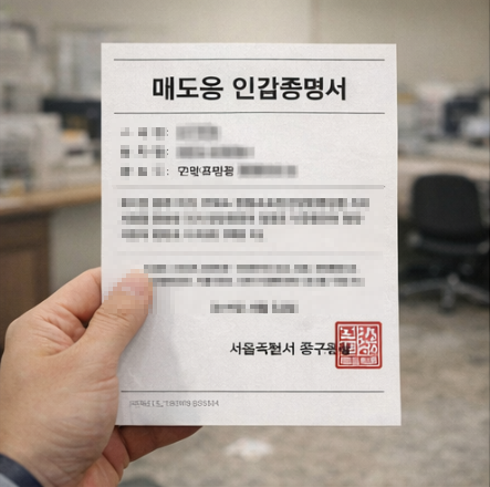 매도용 인감증명서 발급