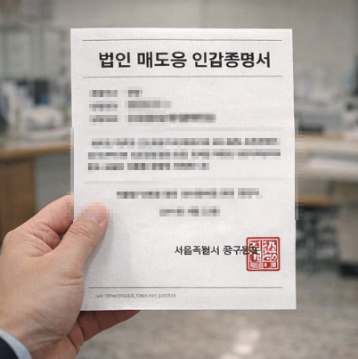 법인 매도용 인감증명서