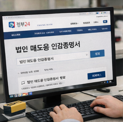 법인 매도용 인감증명서 오류