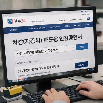 자동차 매도용 인감증명서 인터넷 발급