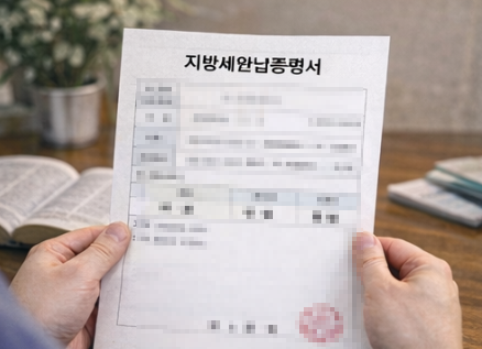 지방세완납증명서 발급