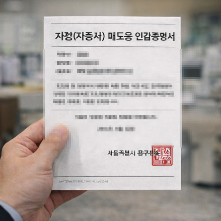 차량 매도용 인감증명서