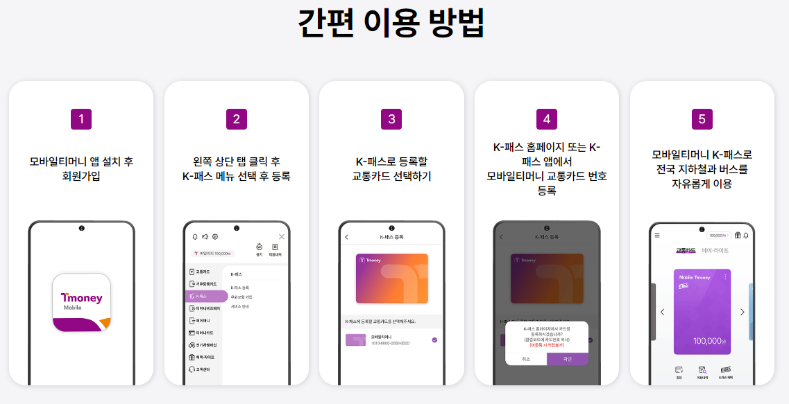 k패스 모두의카드 발급 신청 티머니