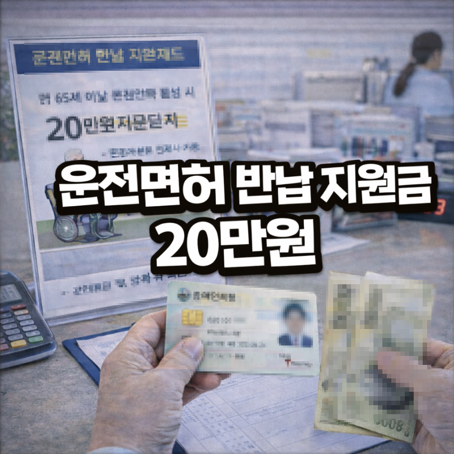 운전면허 반납 지원금 썸네일