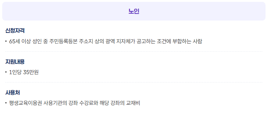 경기도 평생 교육 바우처 신청 대상