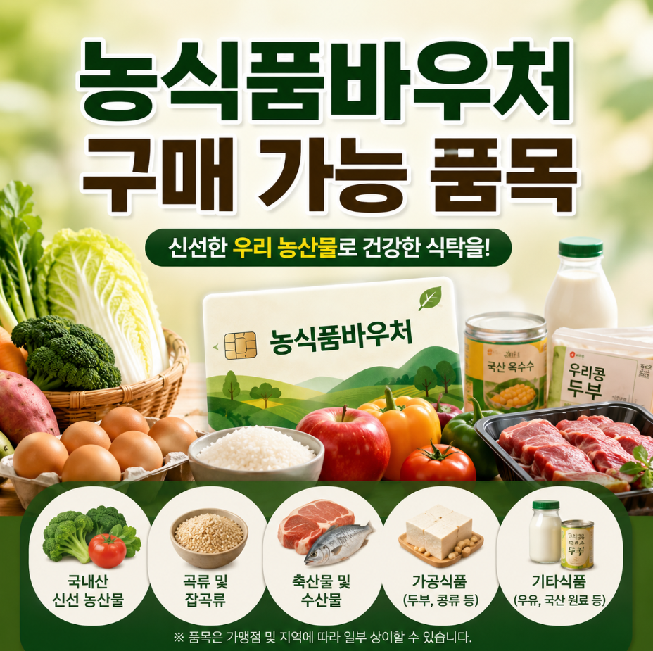 농식품바우처 편의점 사용 품목 썸네일