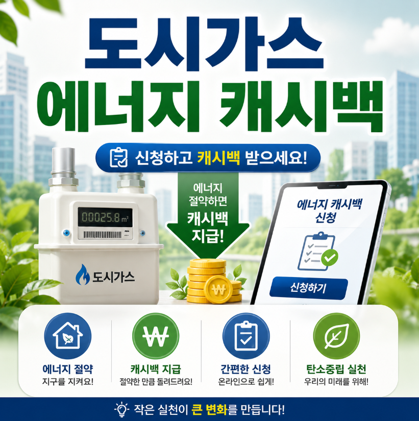 도시가스 에너지 캐시백 신청 썸네일