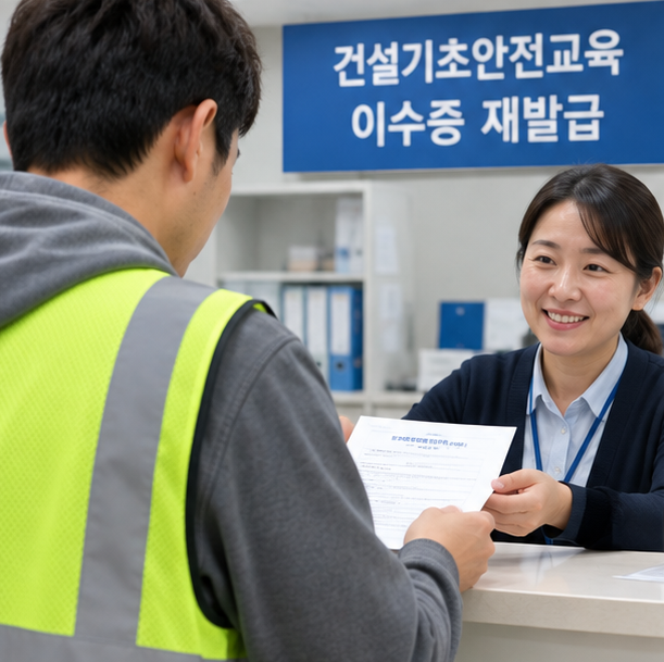 건설기초안전교육 재발급 온라인 받는곳 및 비용 안내 2 건설기초안전교육 재발급 받는곳